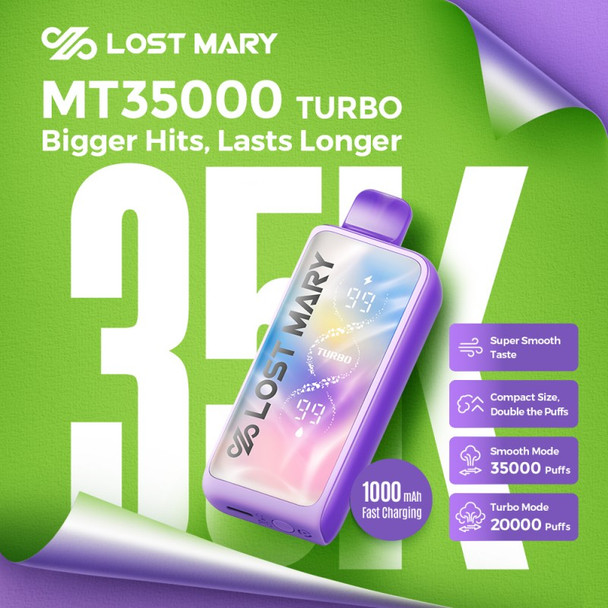 Lost Mary MT35000 Turbo Disposable Vape – 35,000 Puffs