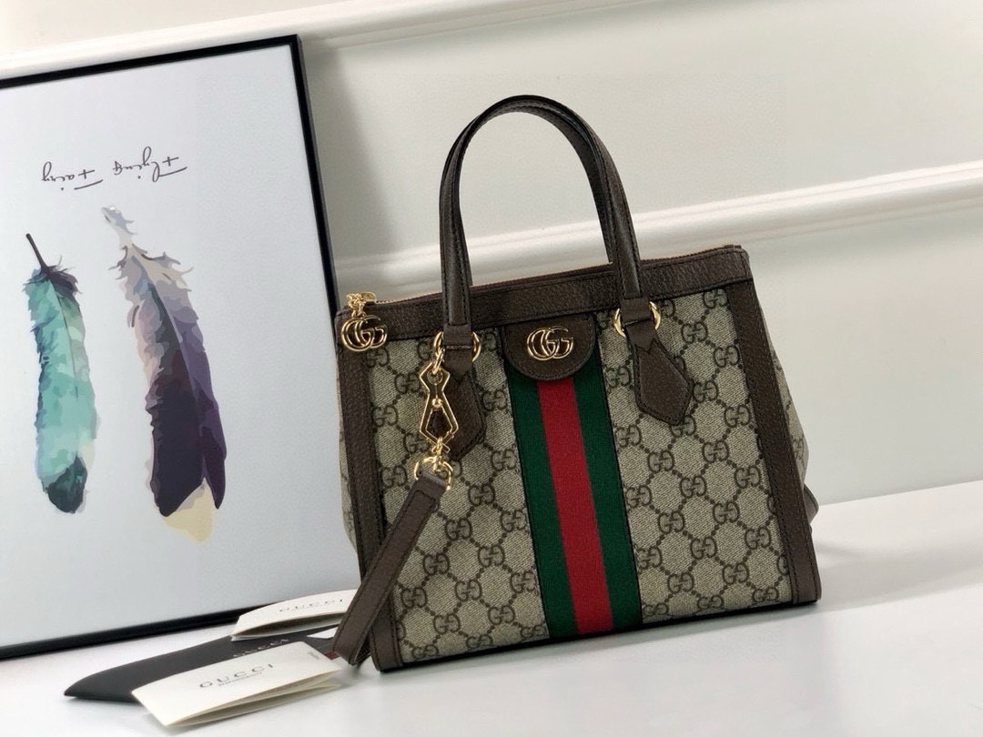 TOP GUCCI Ophidia Series Portable Tote Bags - 24x20x10cm/33x27.5x14.5cm - GHW