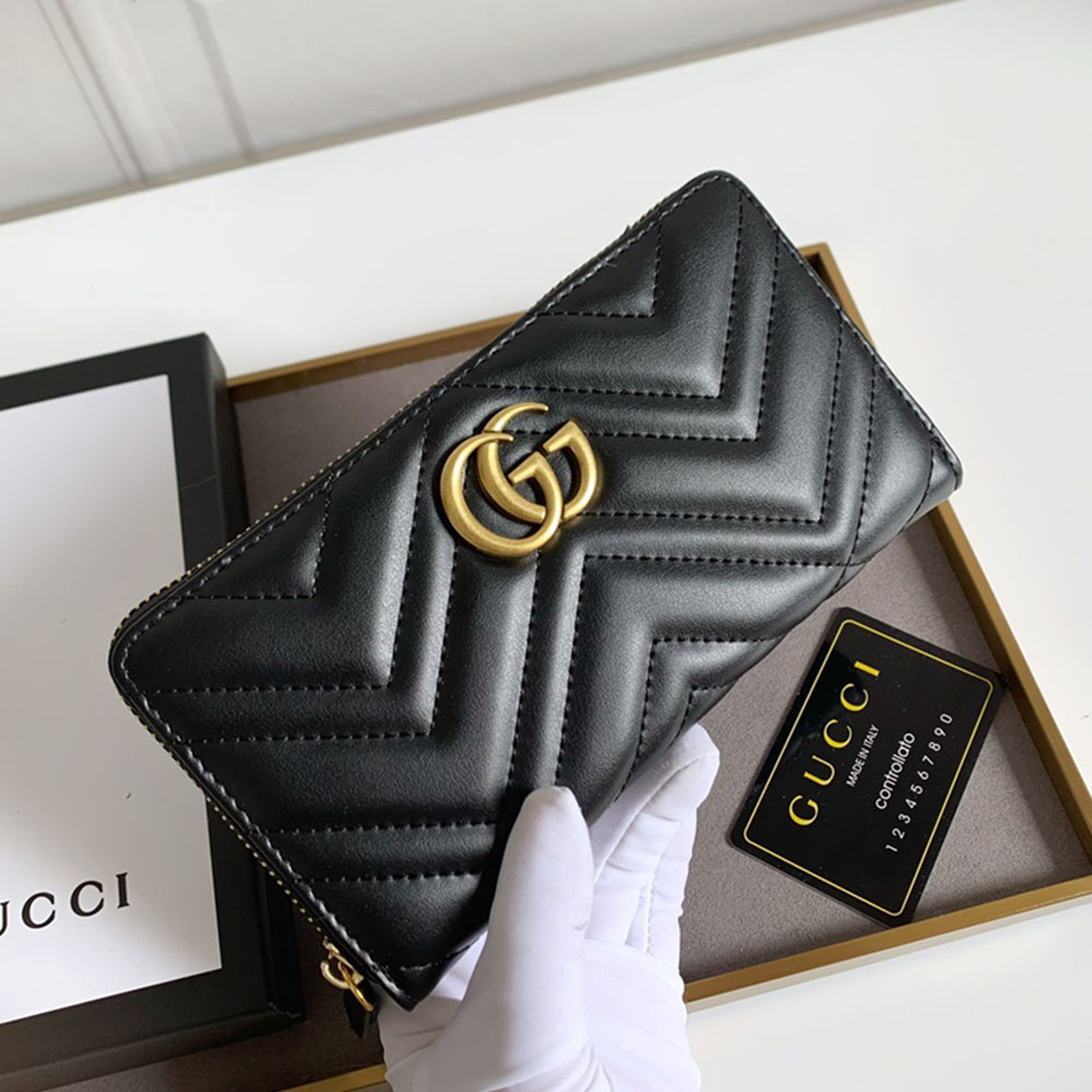 Gucci Unisex GG Long Zipper Wallet 443123（Replica）