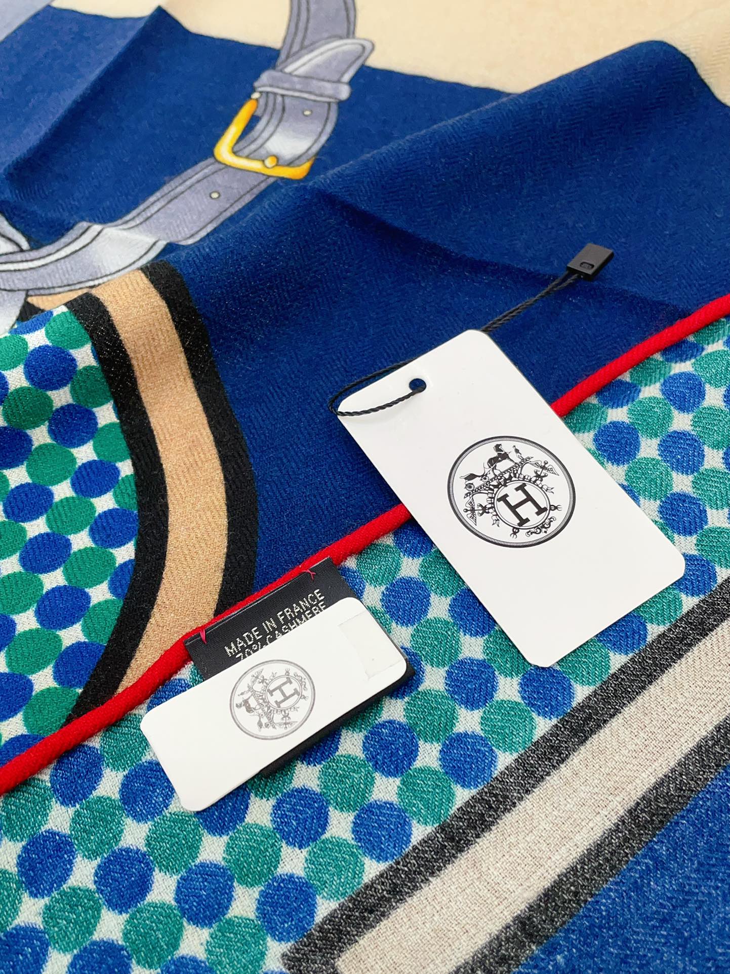 TOP HERMES Cashmere Square Scarf 140 x 140 cm - 2 Colours