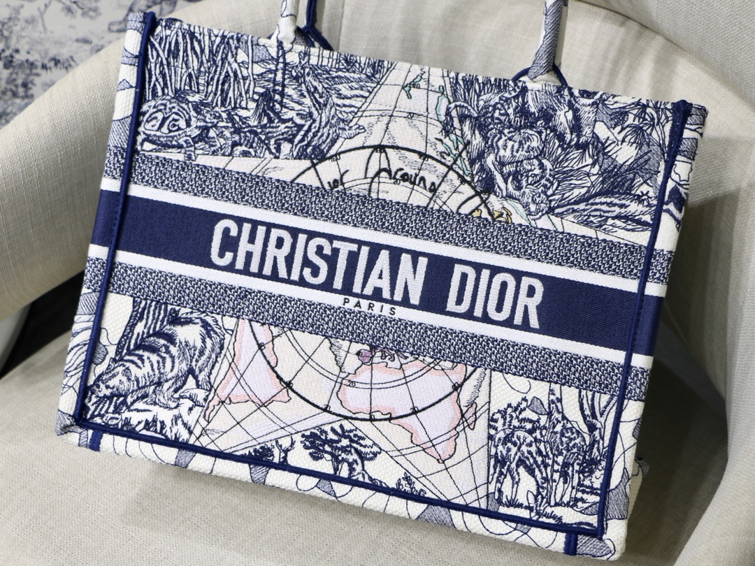 TOP Christian Dior Global Travel Series Book Tote Bag 36.5X27.5X16.5cm