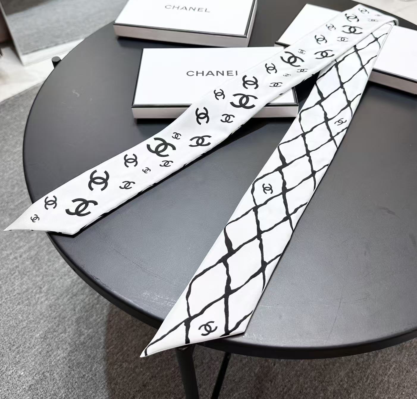 TOP CHANEL Silk Scarf 6*120cm - 2 Colors
