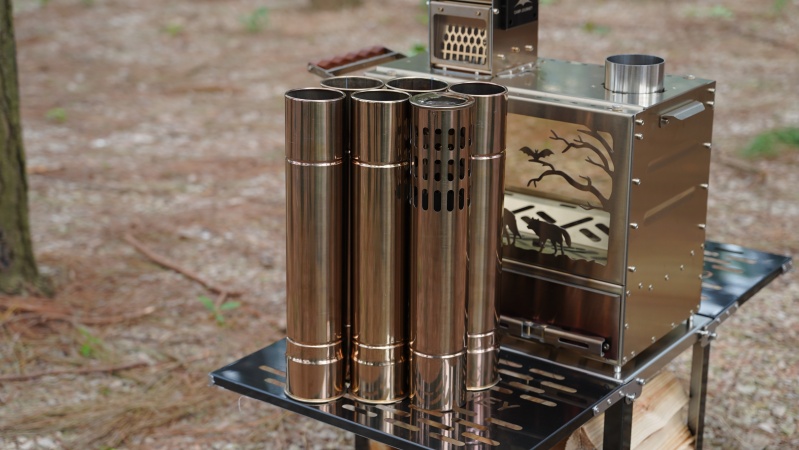 M8  Rose Gold Tent Wood Stove