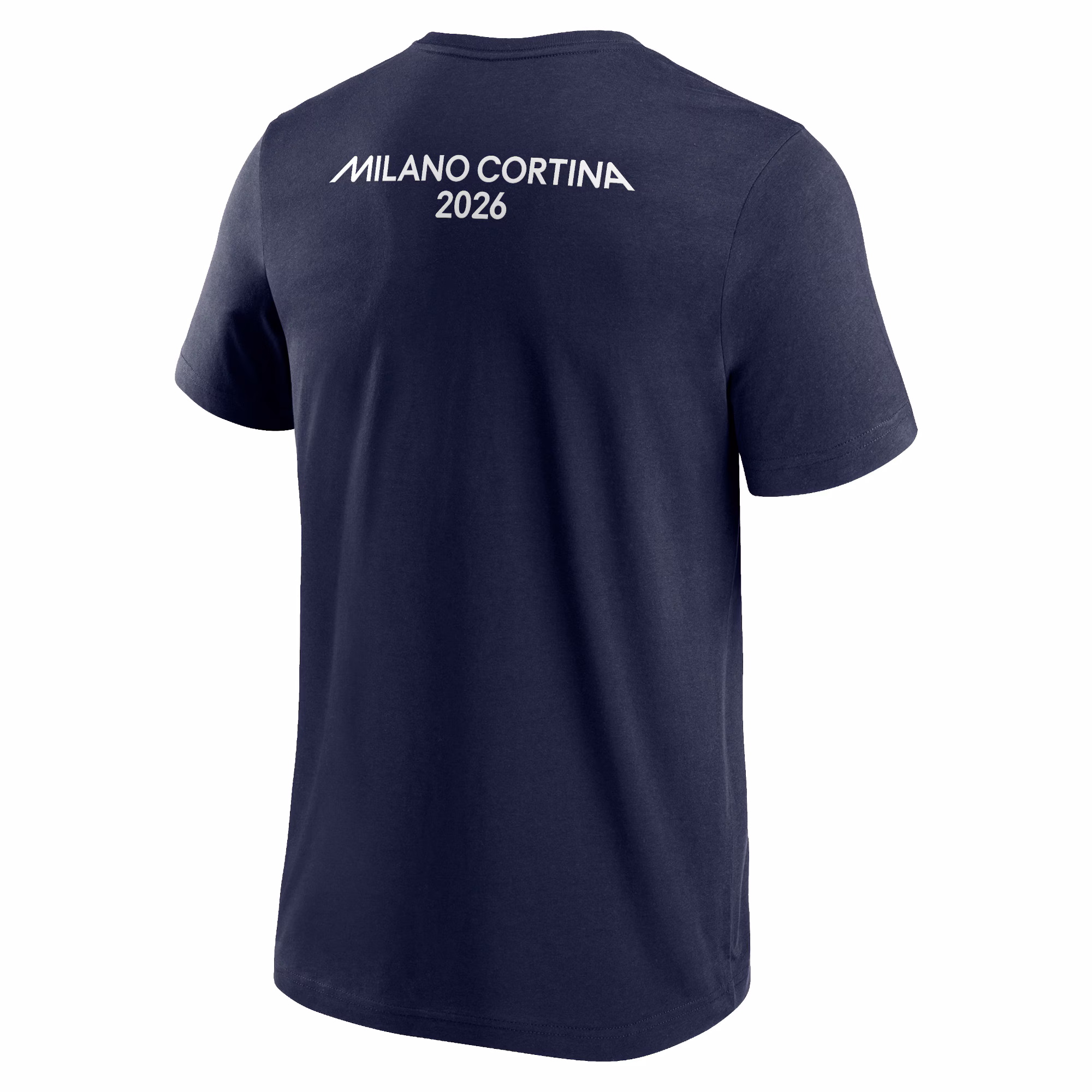 Milano Cortina 2026 Olympics Front & Back Logo Graphic T-Shirt - Navy