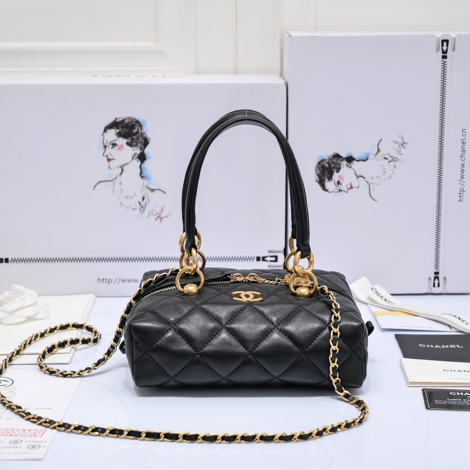 TOP CHANEL Flab Bag 23×17×6cm - GHW - 3 Color