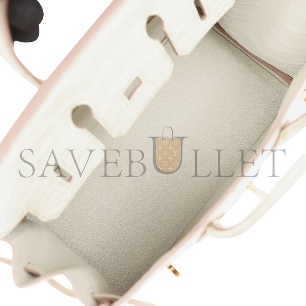 HERMES BIRKIN 25 MATTE ALLIGATOR GOLD HARDWARE (25*20*13cm)