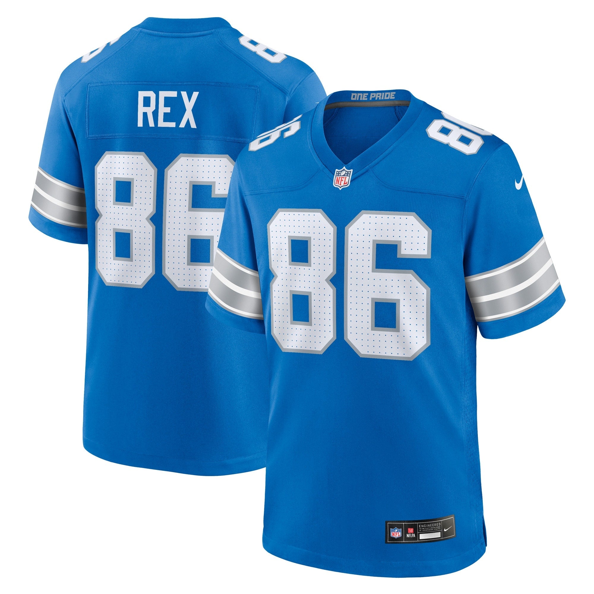 Isaac Rex Detroit Lions  Game Jersey -  Blue