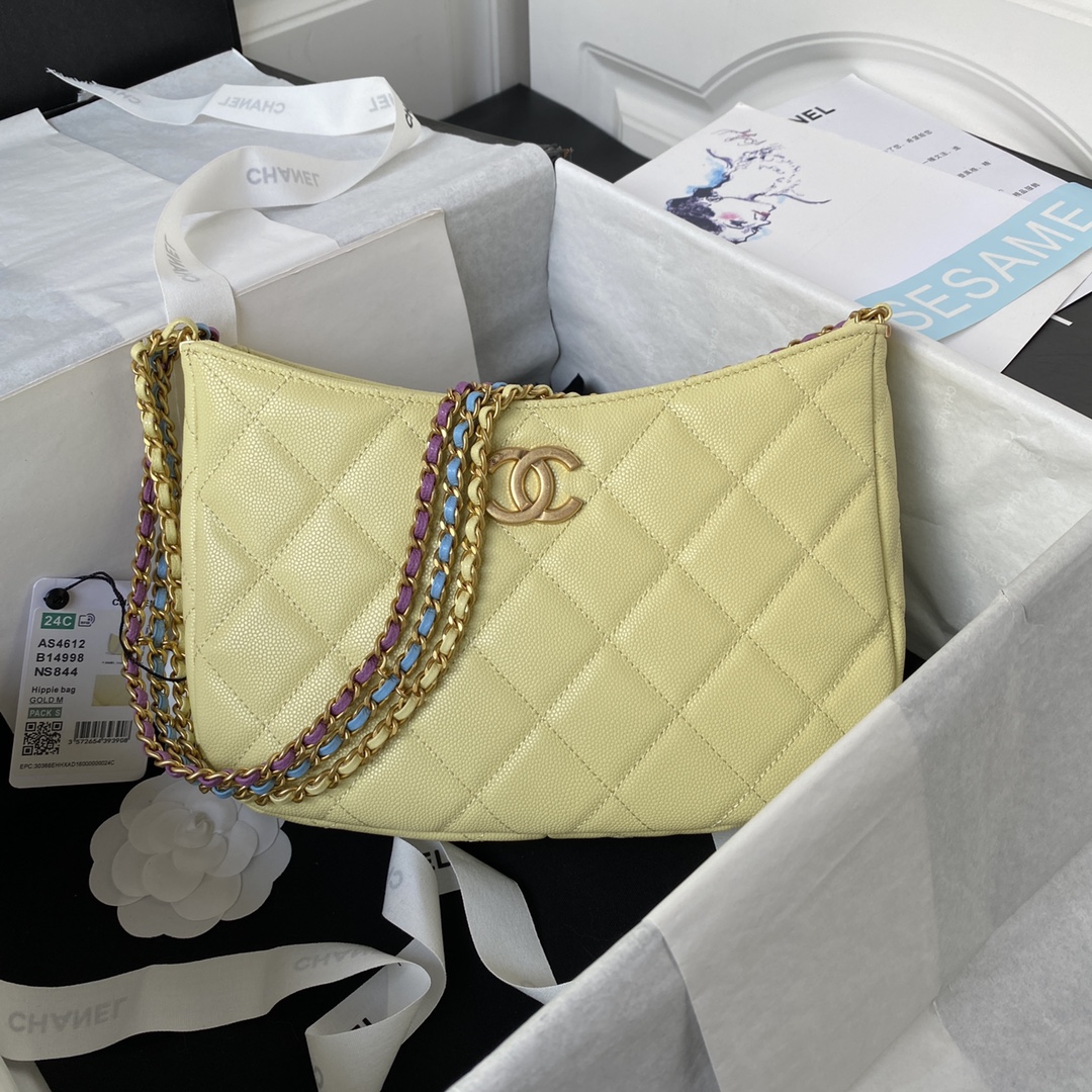 TOP CHANEL Caviar Calfskin 23 Khobo Underarm Bags 23×23X6cm - 5 Colors&GHW