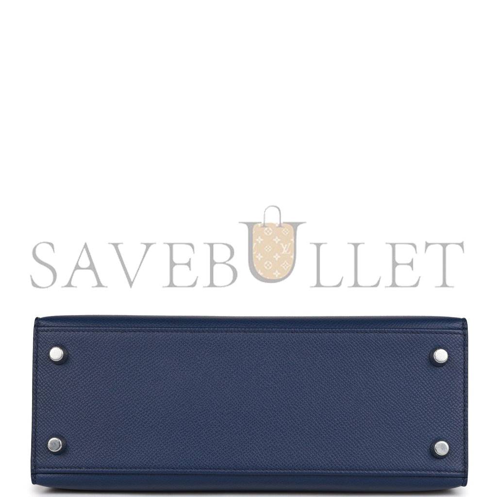 HERMES KELLY 25 EPSOM PALLADIUM HARDWARE (25*17*7cm)