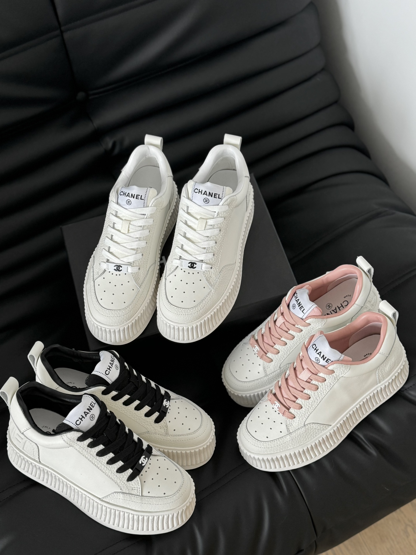 TOP CHANEL Panda Coloring Casual Shoes - 3 Colors