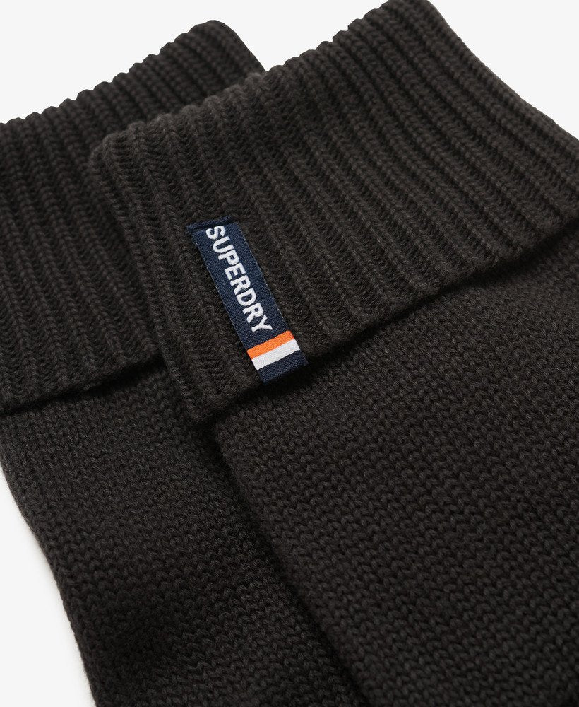 Essential Logo Knitted Gloves | Black
