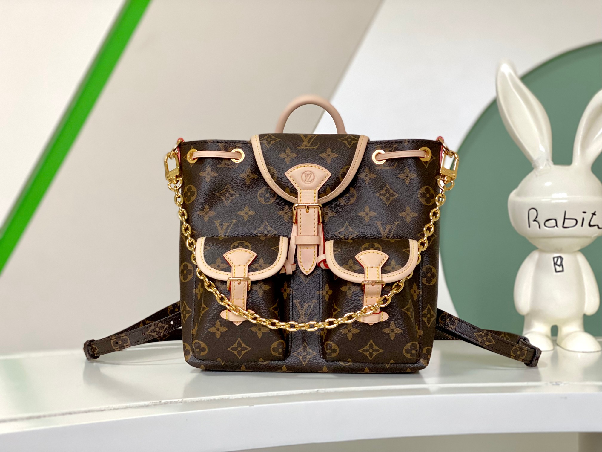 TOP Louis Vuitton LV  Backpack Made Of Monogram Canvas Material - 21×23×10CM-Brown