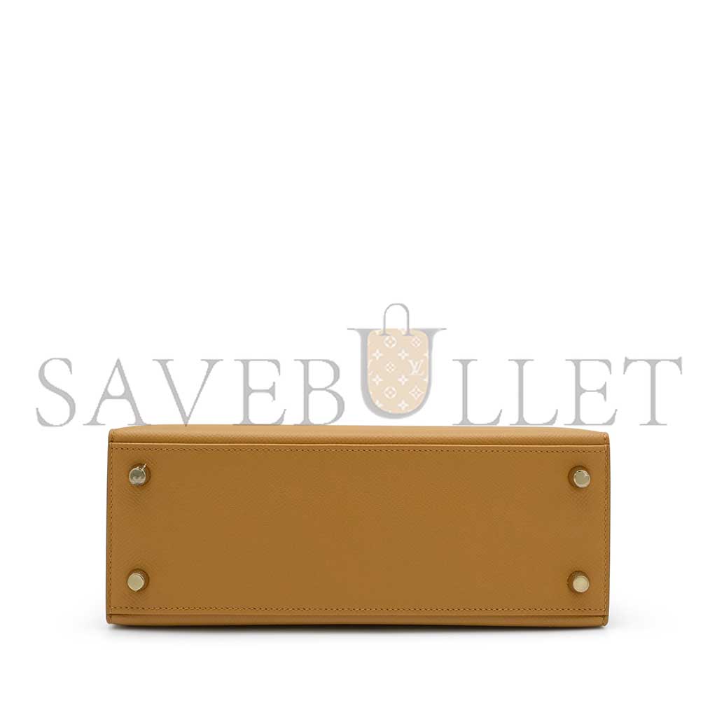 HERMÈS SESAME EPSOM KELLY 25 SELLIER GOLD HARDWARE (25*17*7cm)
