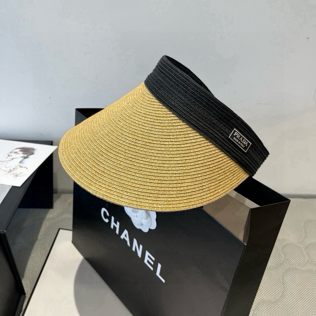 TOP PRADA Straw Sun Hat - 3 Colors