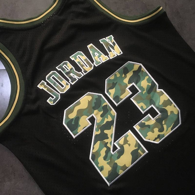 Michael Jordan Chicago Bulls Retro Jersey - Camouflage & Black