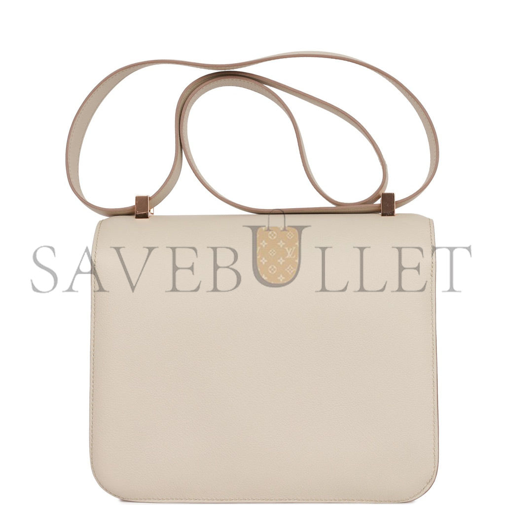 HERMES MASTER CONSTANCE 24 GRIS PERLE EVERCOLOR ROSE GOLD HARDWARE 39830448537694 (24cm)