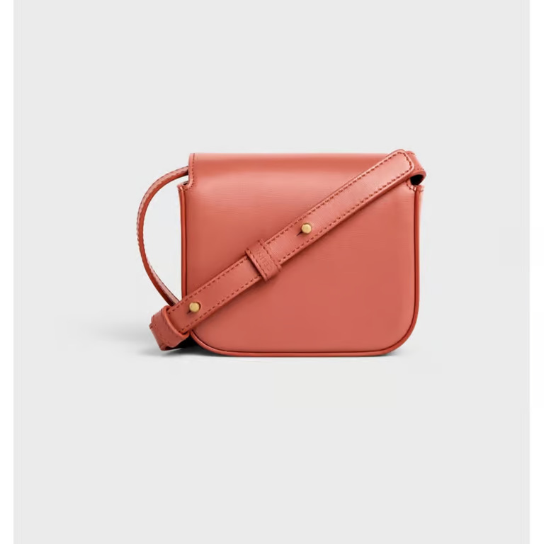 CELINE MINI TRIOMPHE IN SHINY CALFSKIN LYCHEE