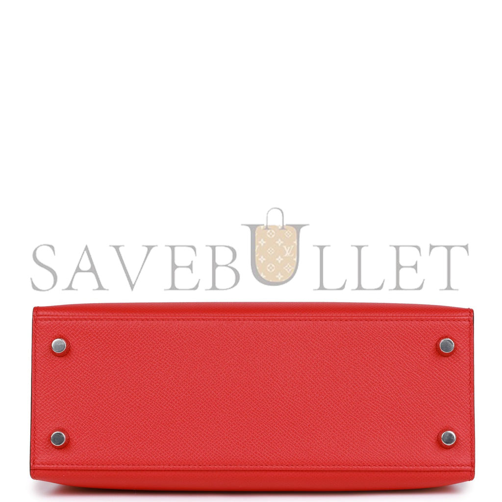 HERMES KELLY 25 EPSOM PALLADIUM HARDWARE (25*17*7cm)