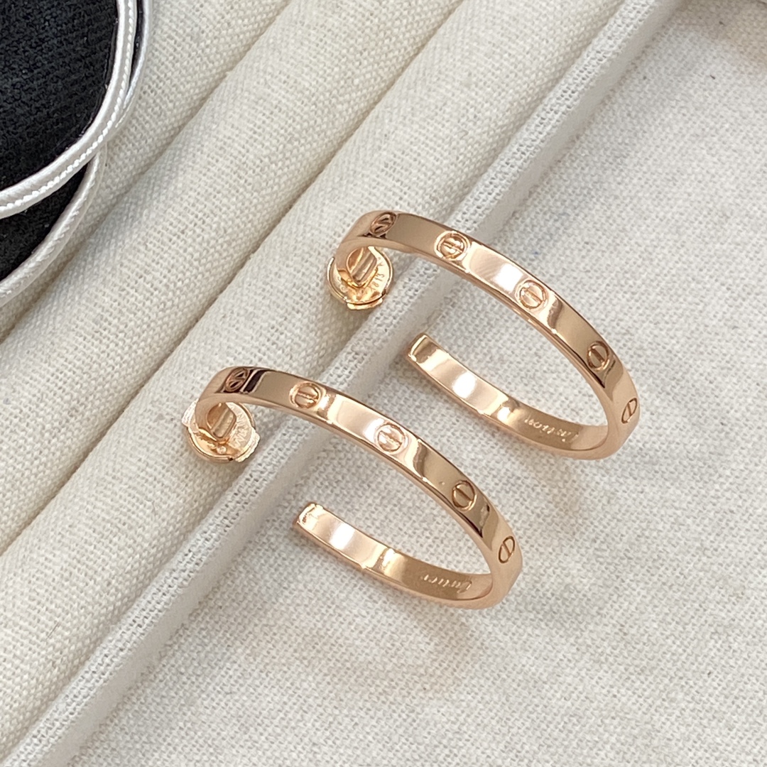 TOP Cartier Round Earrings - 2 Color