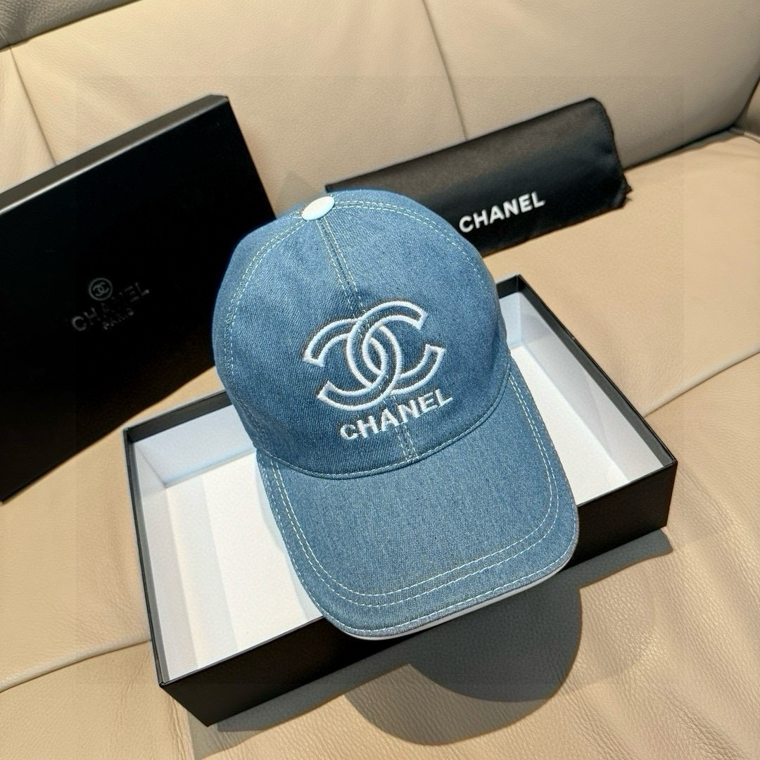 TOP CHANEL Baseball Hat - Denim Blue