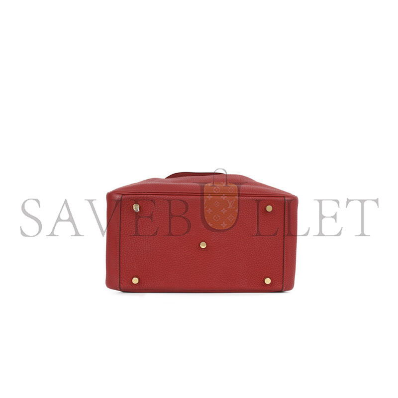 HERMÈS MASTER  LINDY 30 ROUGE GRENAT CLEMENCE (30*19*16cm)