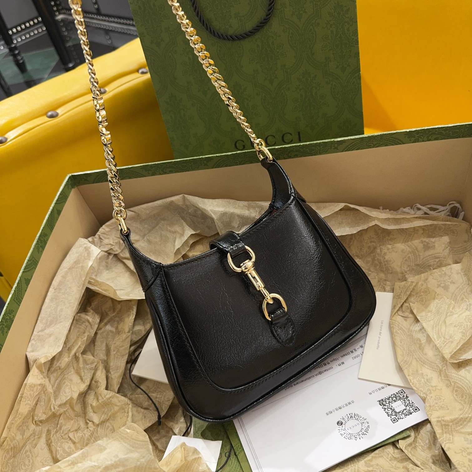 TOP GUCCI Jackie Notte Mini Shoulder Backpack 19.5x18x3.5cm -3 Colors