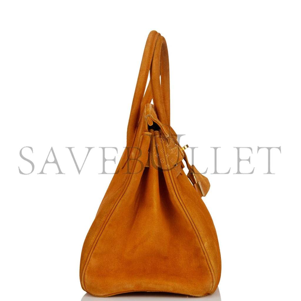 HERMES BIRKIN 30 SUEDE GOLD HARDWARE (30*22*16cm)