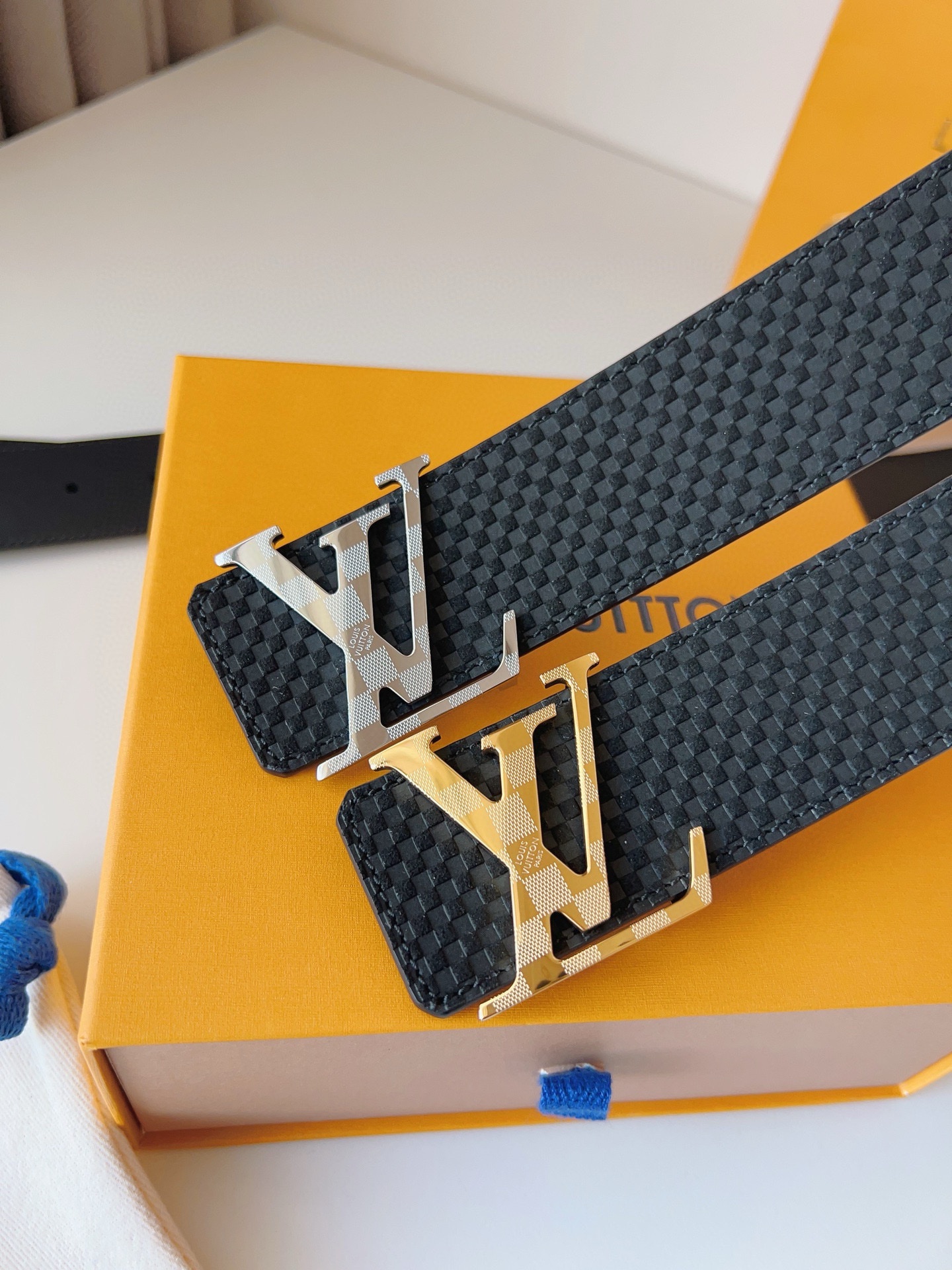 TOP Louis Vuitton LV Damier Reversible Belt - 4.0CM