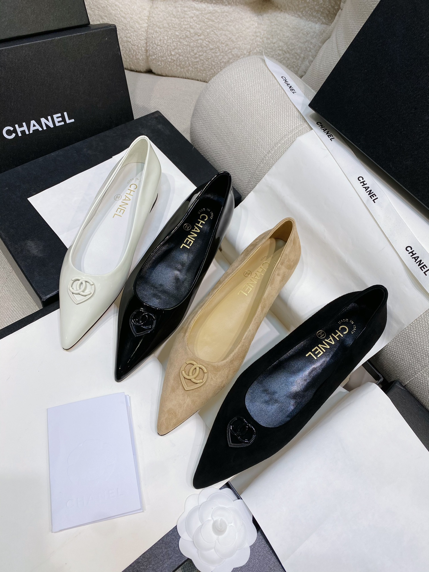 TOP CHANEL Flat Pointed Shoes 1.5cm - 4 Color
