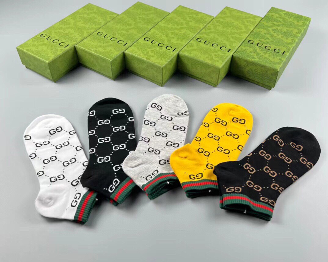 TOP GUCCI Socks - 5 Pieces as a Set