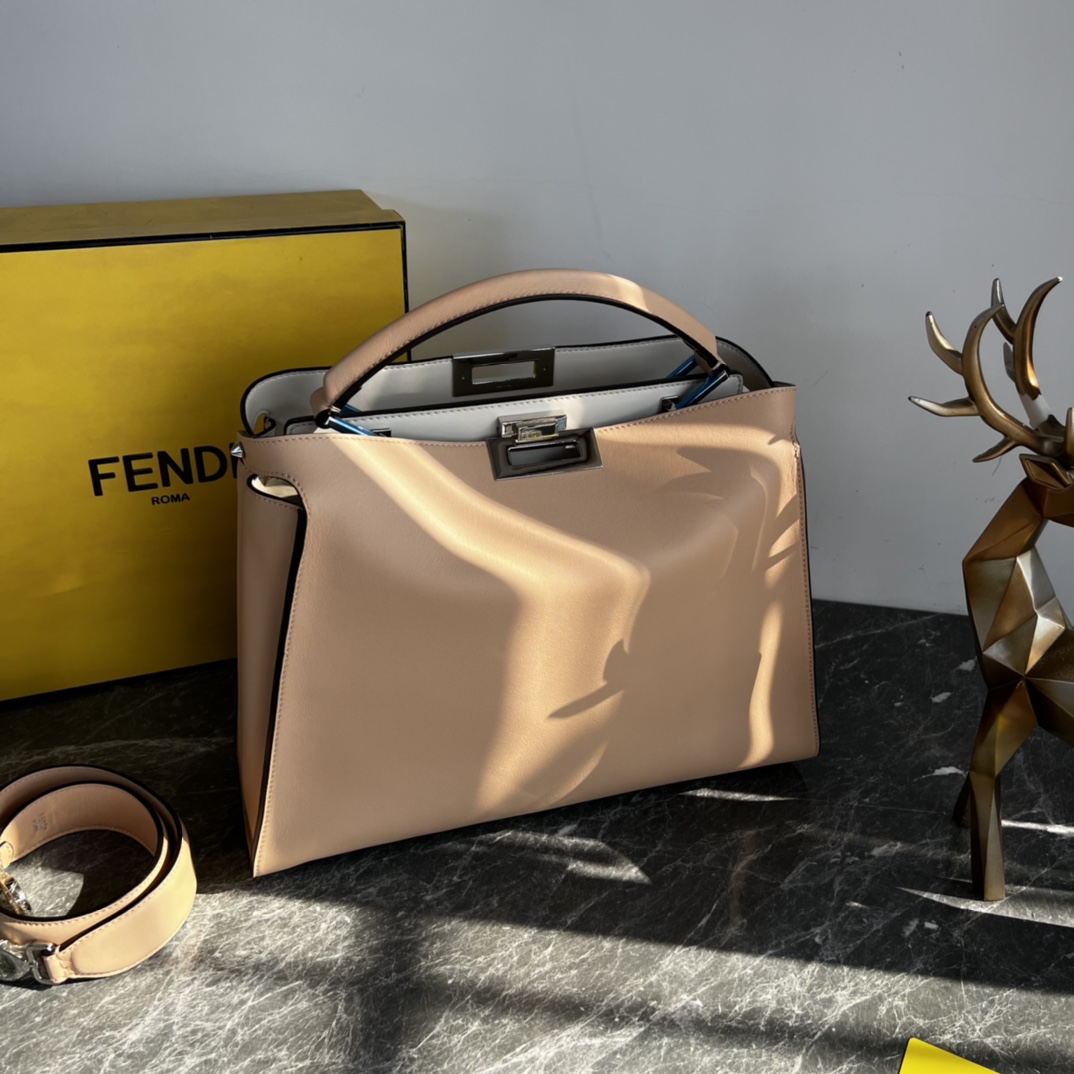 TOP FENDI Cowhide Peekaboo Bags - 38CM - 3 Colors