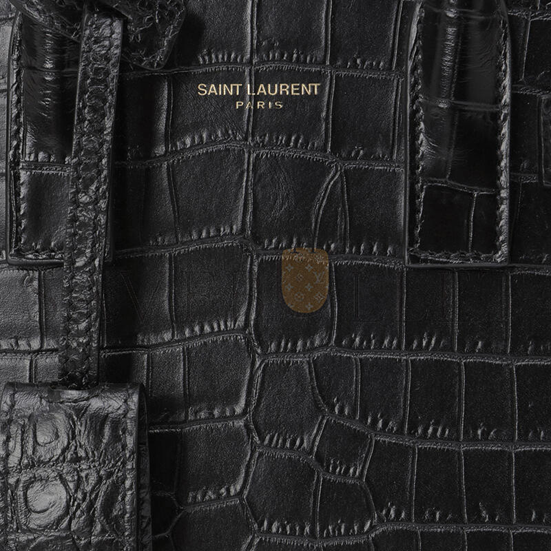 YSL SAC DE JOUR IN CROCODILE-EMBOSSED LEATHER-NANO 392035DZEAW1000 (22*18*10.5cm)