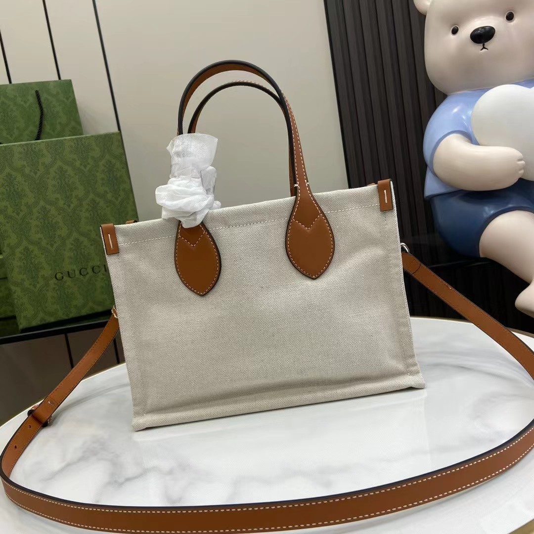 TOP GUCCI Tote Bag 28×19.5×12cm- White