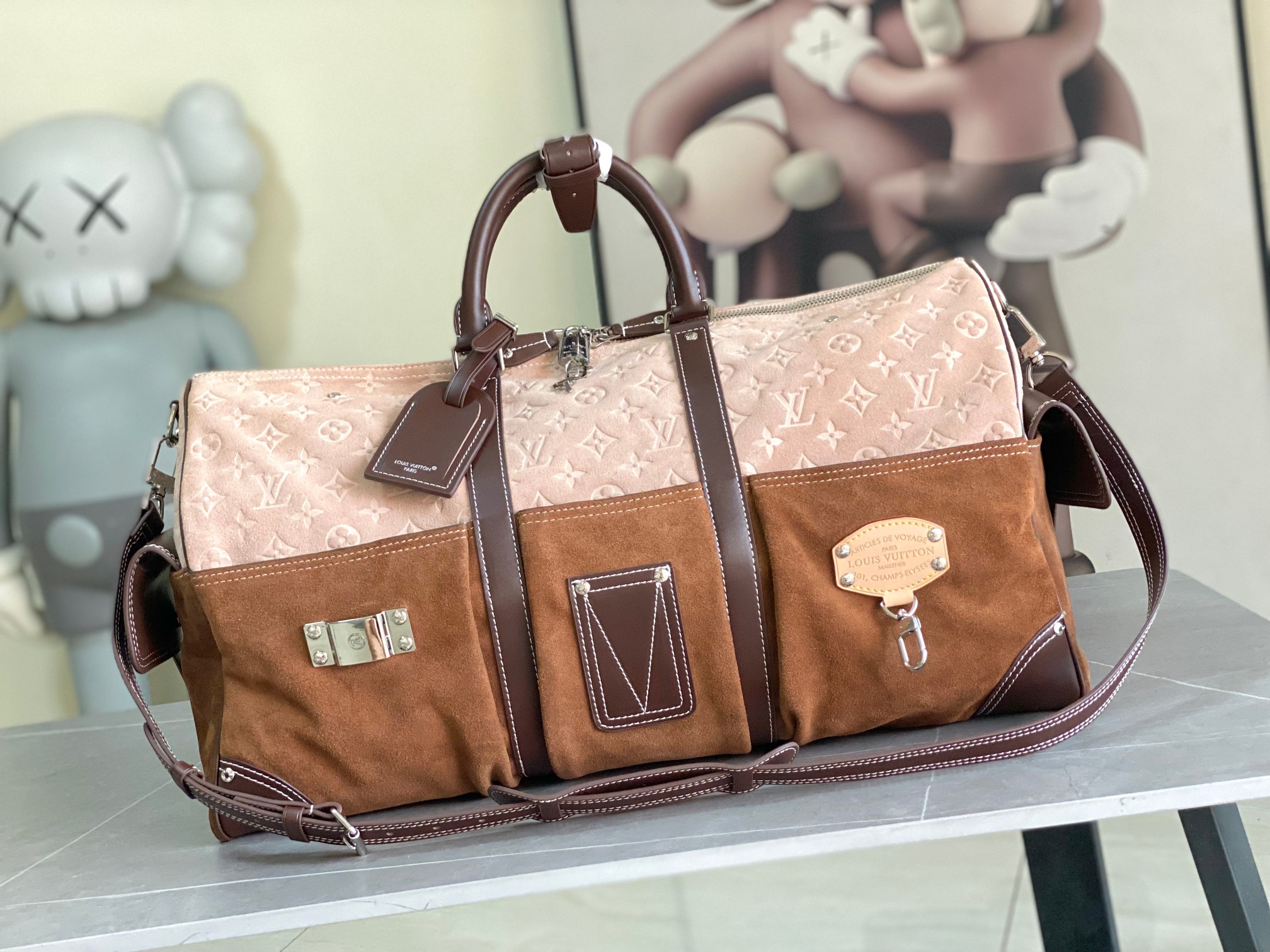 TOP Louis Vuitton LV Keepall Bandoulière 50 Bag 50x29x23cm - Brown