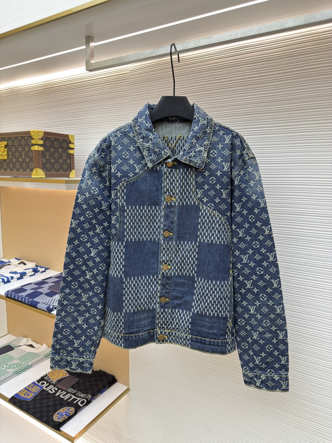 LOUIS VUITTON x Nigo 经典款棋盘牛仔夹克外套