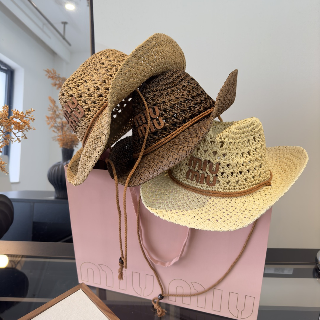 TOP Miu Miu Straw Hat - 3 Color