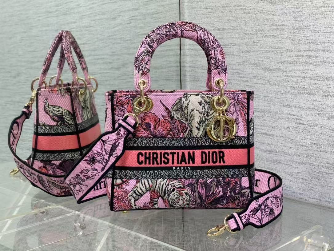 TOP Christian Dior Lady Dior Bag 24*11*20cm - Pink