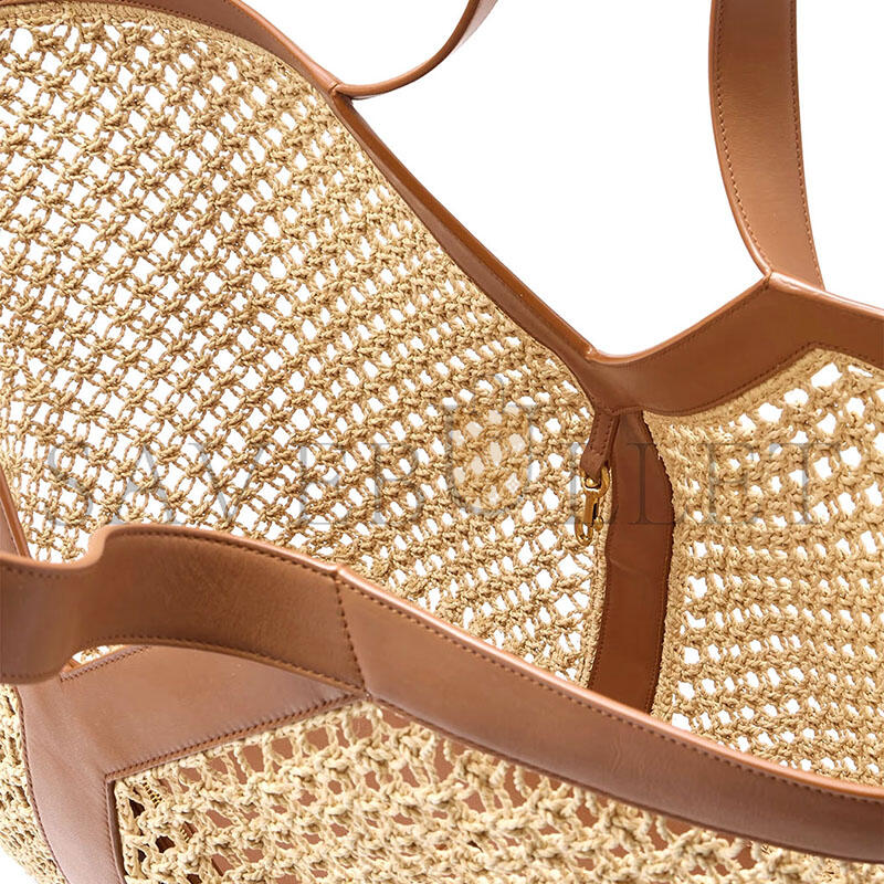 YSL BEIGE RAFFIA Y TOTE BAG 828957GAAFI2791 (37*32*22cm)