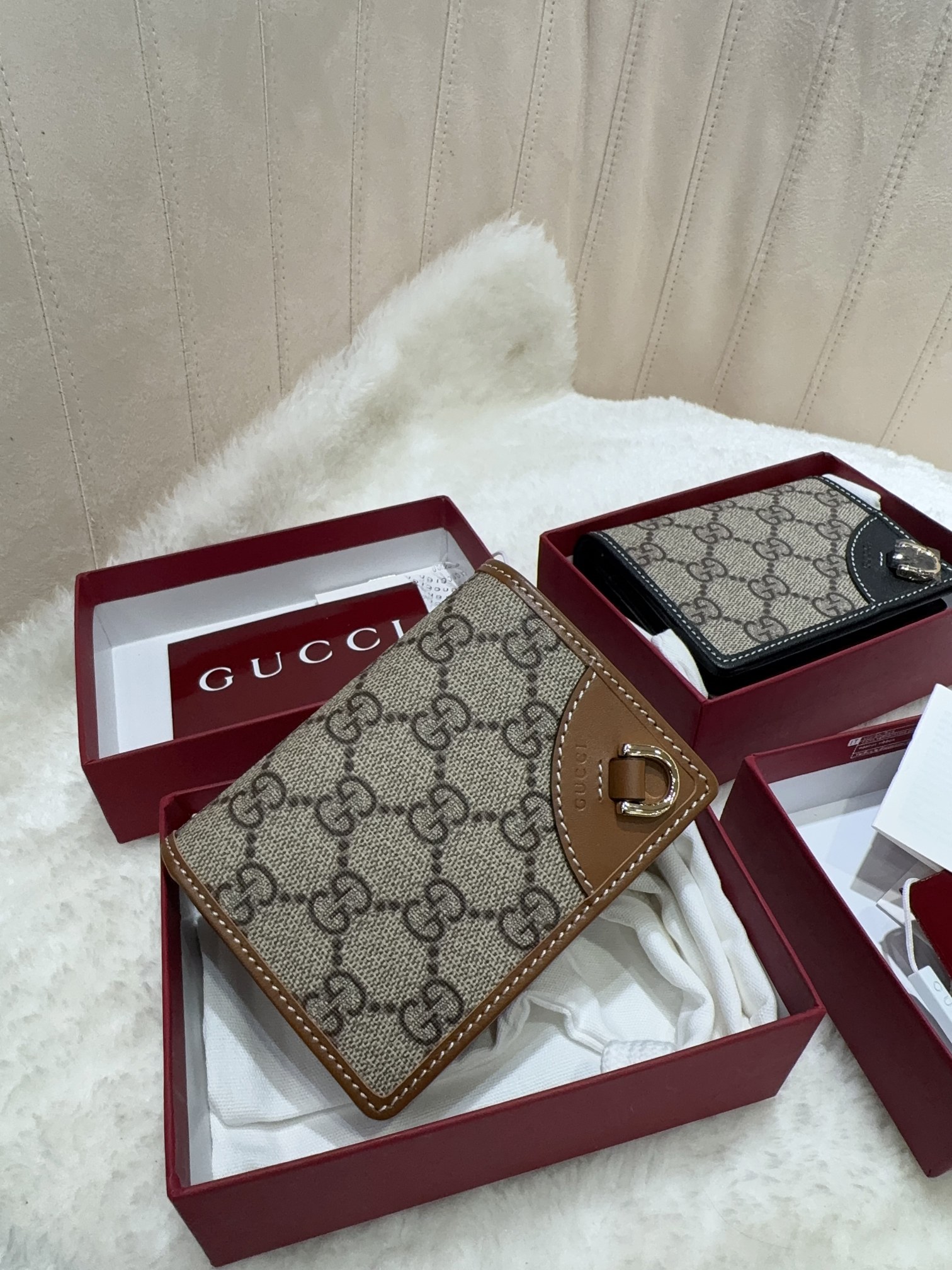 TOP GUCCI GG Single Pull Money Clip 11*8.5*3cm -  2 Colour