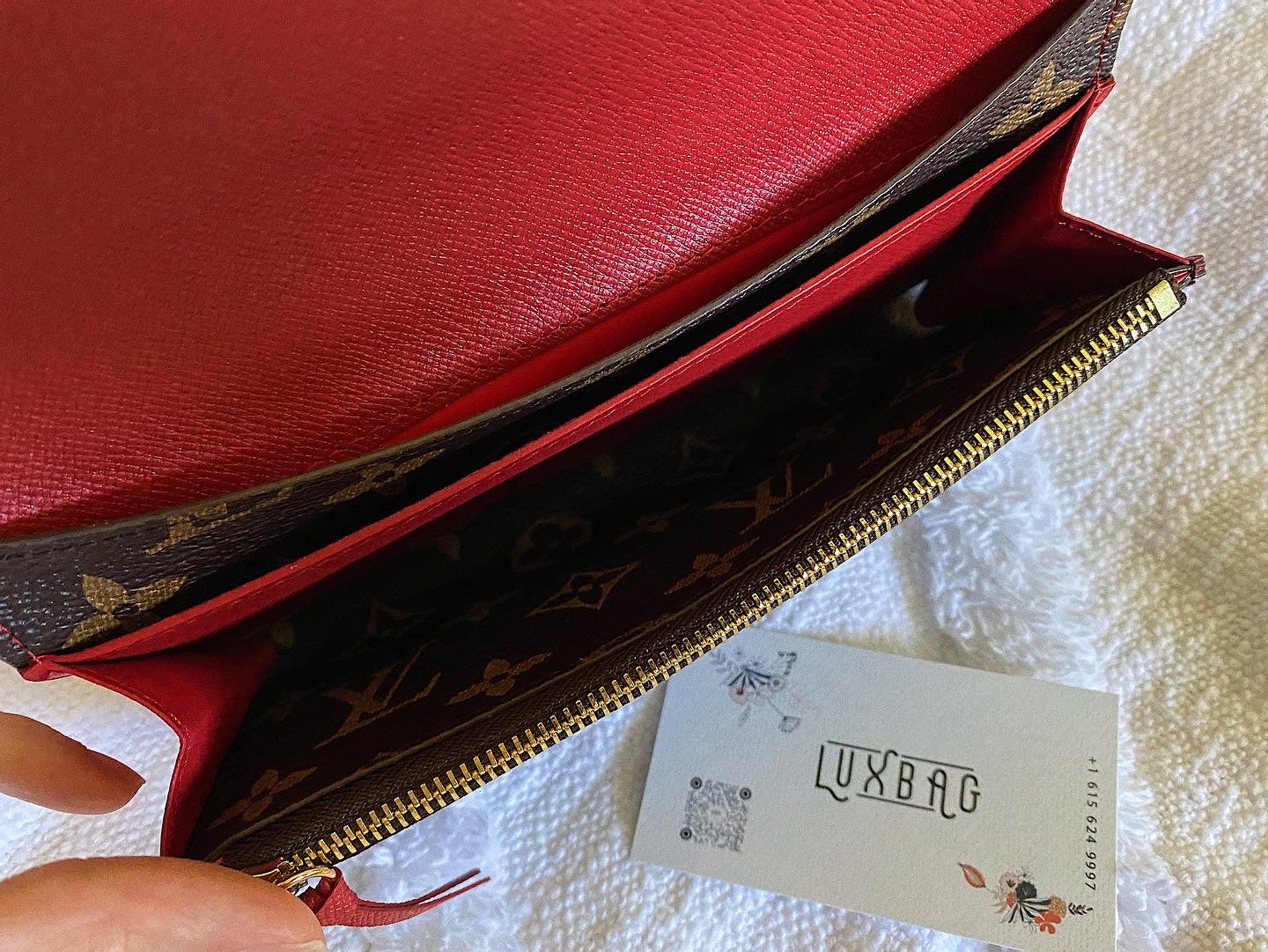 TOP Louis Vuitton LV Emilie Wallet Monogram Canvas