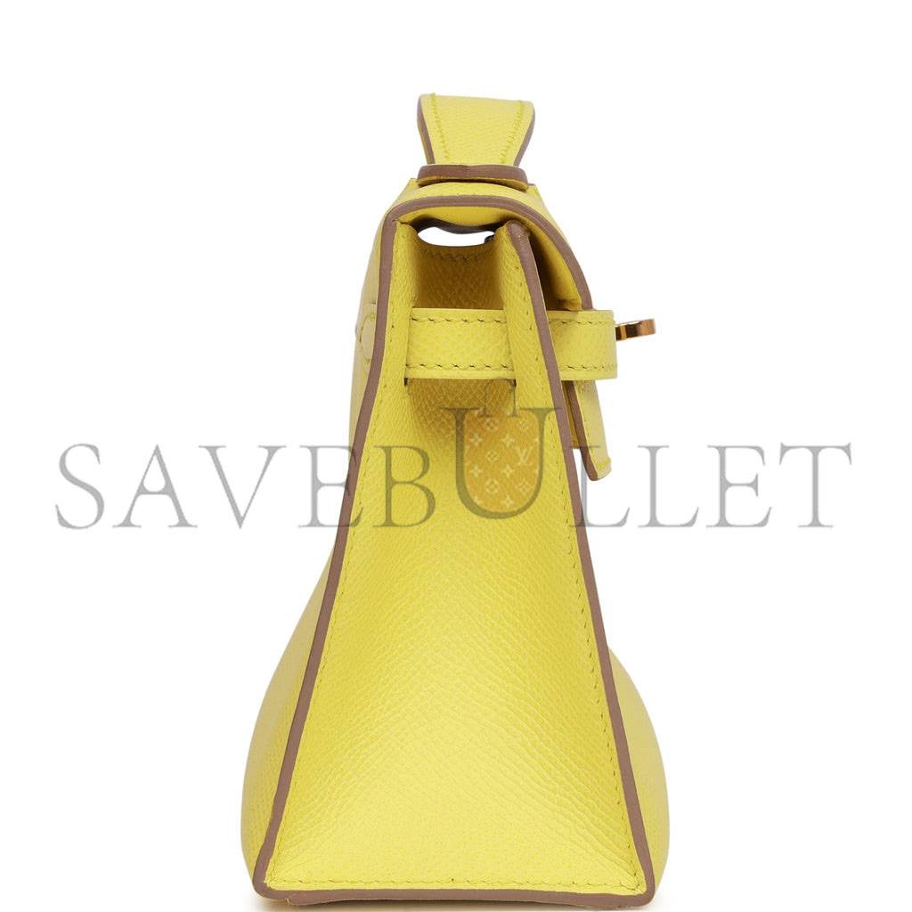 HERMES KELLY POCHETTE EPSOM GOLD HARDWARE (22*14*7cm)