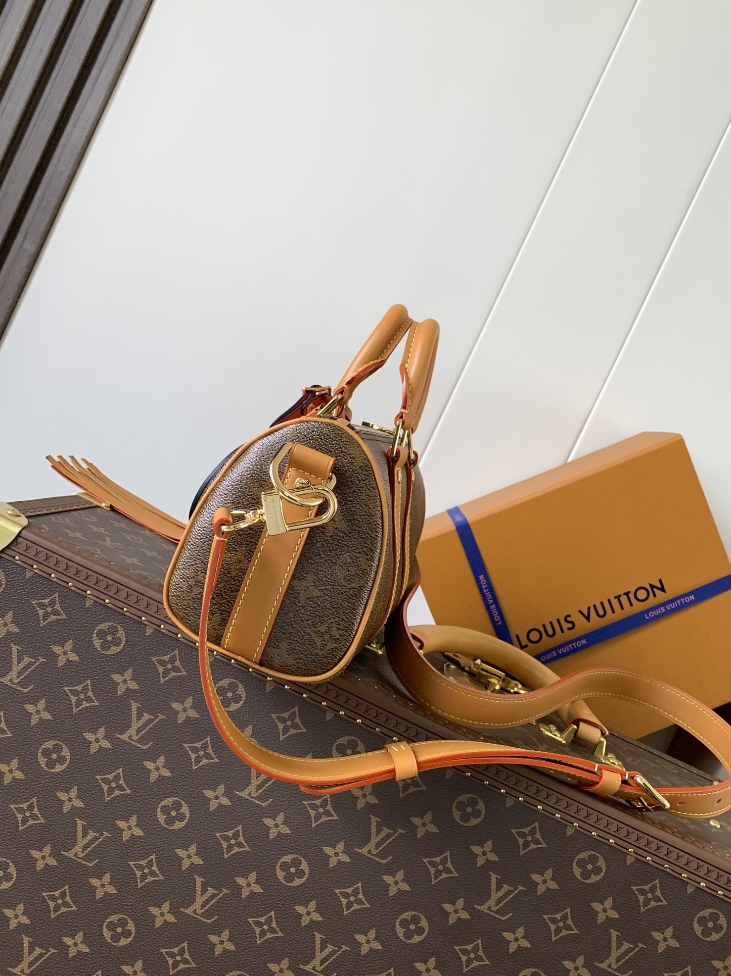 TOP Louis Vuitton LV Keepall Bandoulière 25 Handbag 25*15*11cm - Brown