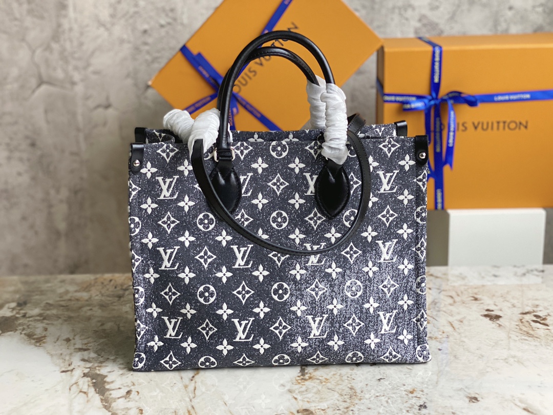 TOP Louis Vuitton LV On The Go Bag 35 x 27 x 14cm - Black
