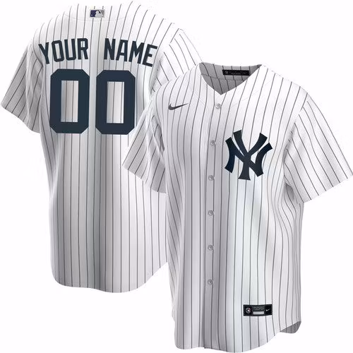 Custom New York Yankees White Jersey