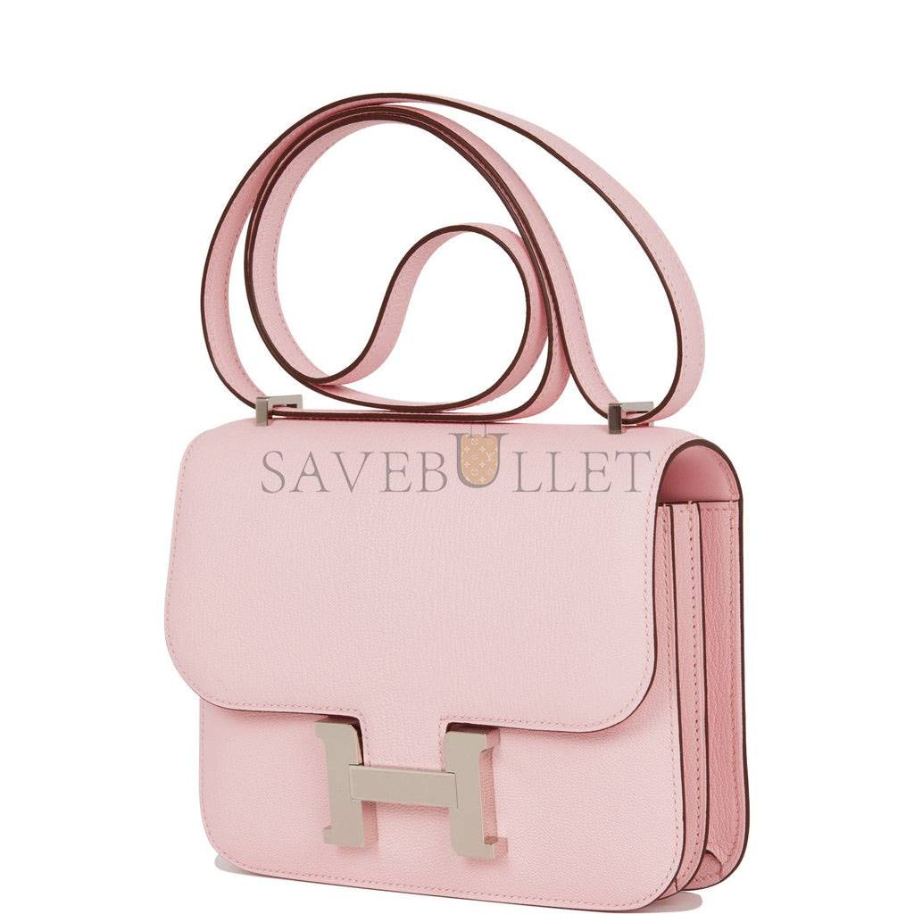 HERMES CONSTANCE 18 CHEVRE PALLADIUM HARDWARE (18*15*4cm)