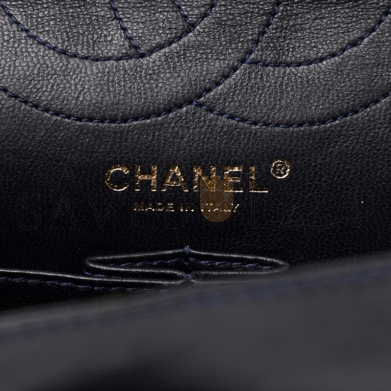 CHANEL AGED CALFSKIN 2.55 FLAP NAVY BULE 1002148 (28*19*9cm)