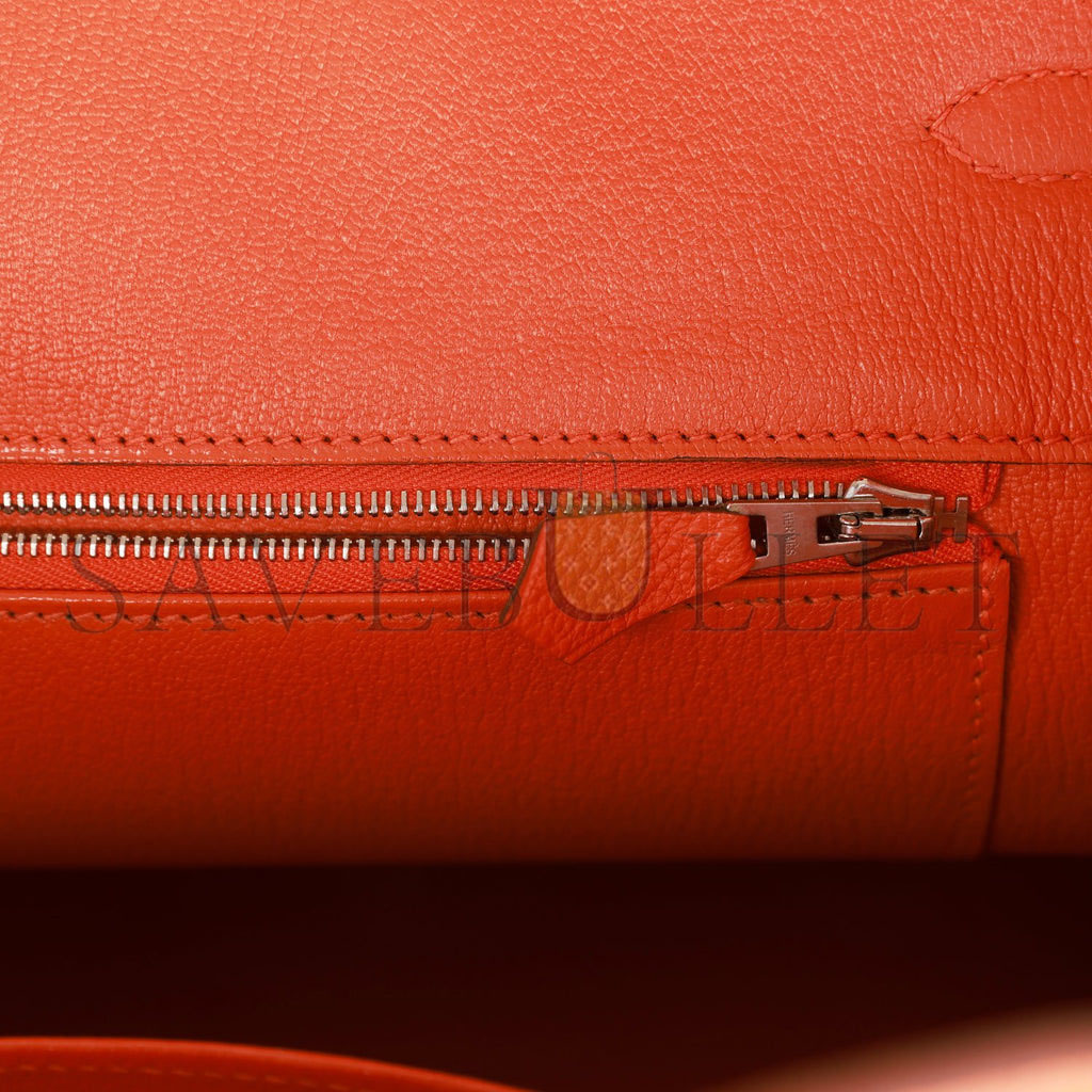 HERMES BIRKIN 35 CLEMENCE PALLADIUM HARDWARE (35*25*18cm)