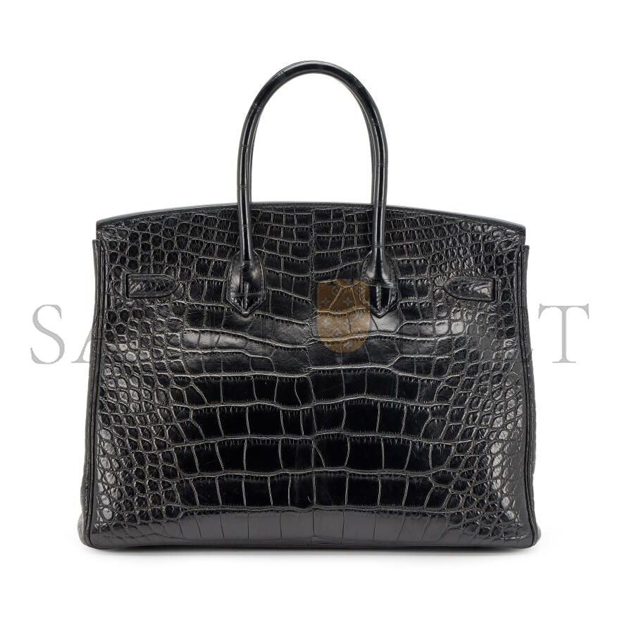 HERMÈS BIRKIN 35 SO BLACK MATTE ALLIGATOR 352011 (35*25*18cm)