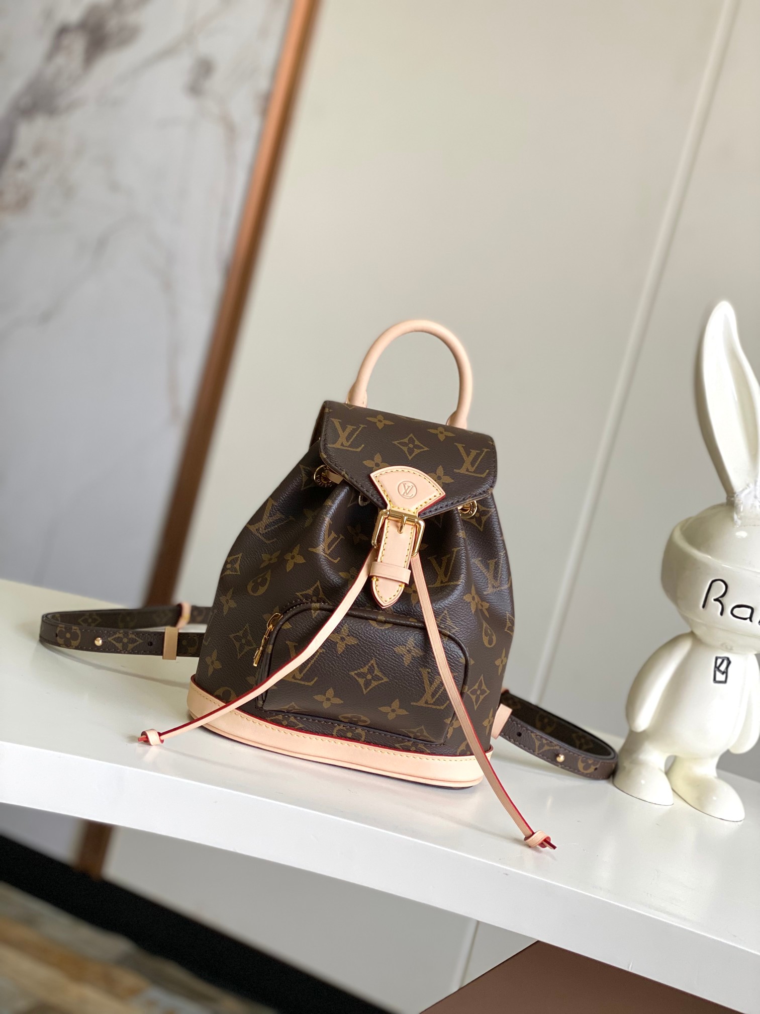 TOP Louis Vuitton LV Montsouris Backpack Mini/PM 24x25x12cm/28x30x18cm - Brown
