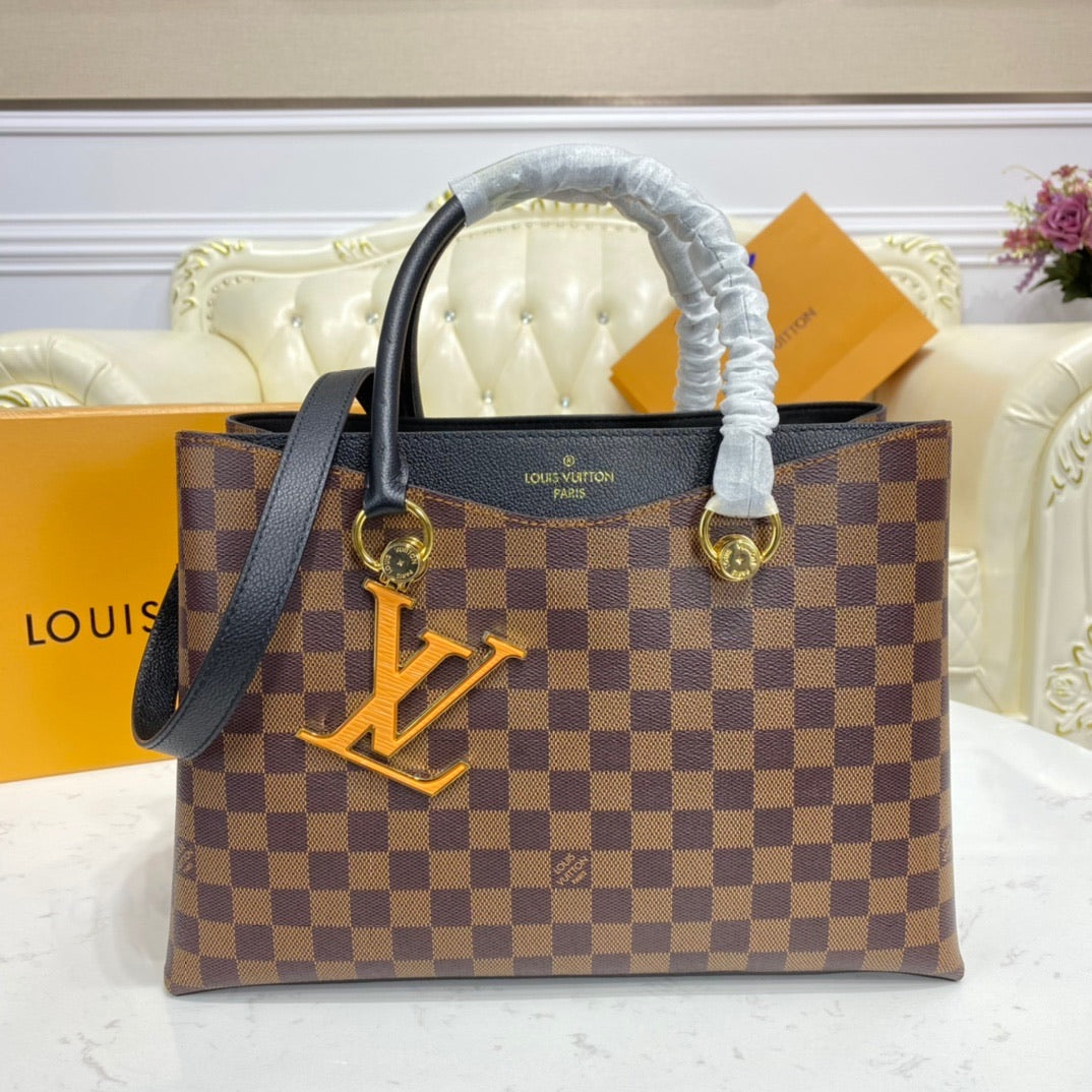 TOP Louis Vuitton LV  Damier Ebene Riverside - BLACK